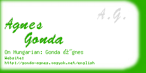 agnes gonda business card